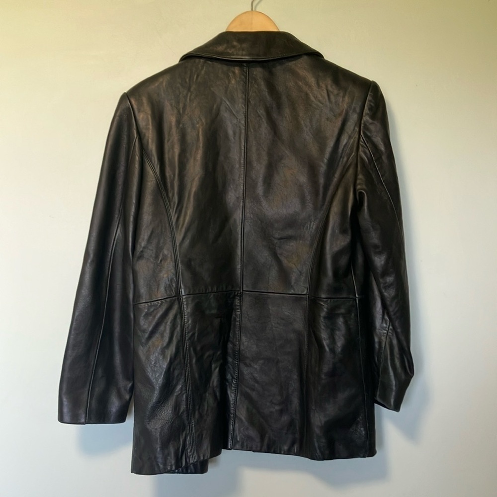 Adler Women's Black Lamb Skin Leather Jacket - Picture 7 of 7